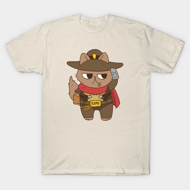 Overwatch McCree Cat T-Shirt by iamlunasol